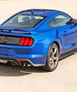 Blue Mustang Car Paint By Numbers