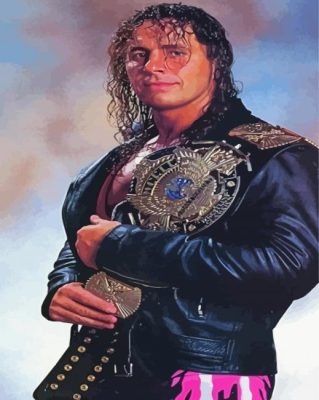 Bret Hart Wrestler Paint By Numbers