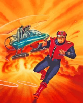 Captain Scarlet Character Art Paint By Numbers