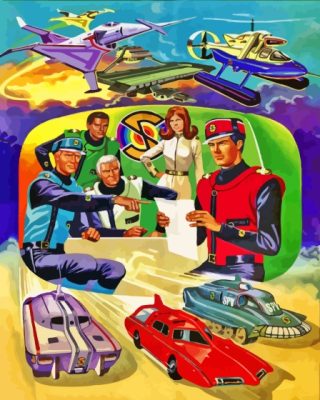 Captain Scarlet Characters Paint By Numbers