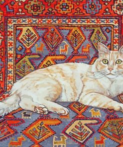 Cat And Persian Rug Paint By Numbers