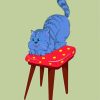 Cat On Chair Paint By Numbers