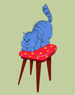 Cat On Chair Paint By Numbers