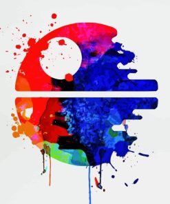 Colorful Death Star Paint By Numbers