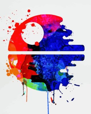 Colorful Death Star Paint By Numbers