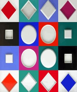 Composition Carrée Relief Vasarely Paint By Numbers