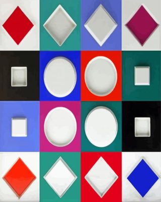 Composition Carrée Relief Vasarely Paint By Numbers