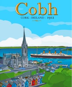 Cork Ireland 1912 Poster Paint By Numbers