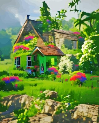 Countryside Cottage Art Paint By Numbers