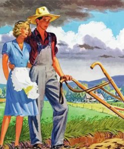 Couple In Farm Paint By Numbers