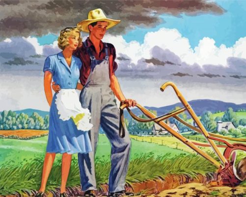 Couple In Farm Paint By Numbers