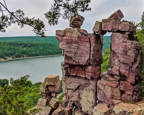 Devil's State Park Doorway Paint By Numbers