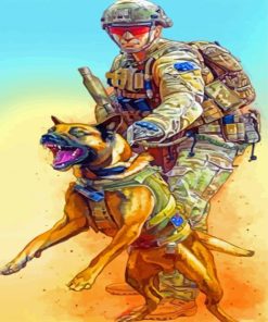 Dog And Soldier Paint By Numbers