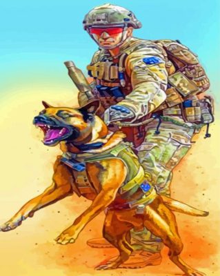 Dog And Soldier Paint By Numbers