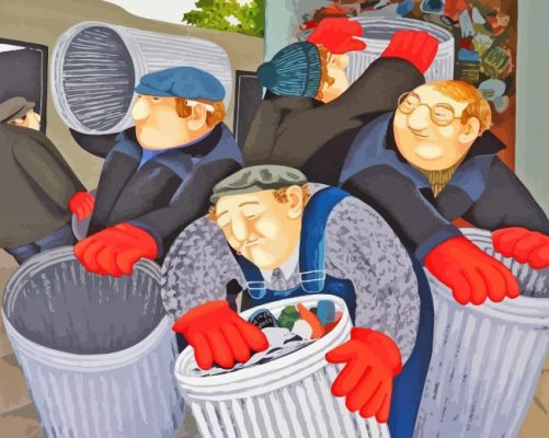 Dustbinmen Beryl Cook Paint By Numbers