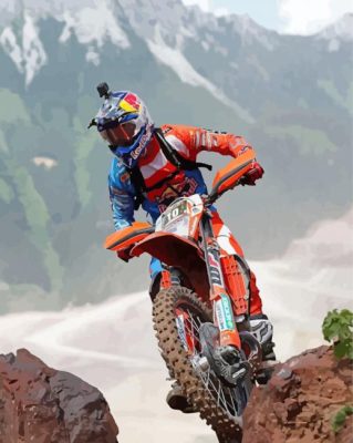 Enduro Motorcycle Sport Paint By Numbers