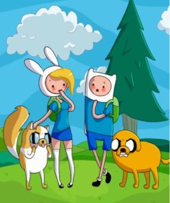 Fionna And Cake With Finn And Jake Paint By Numbers