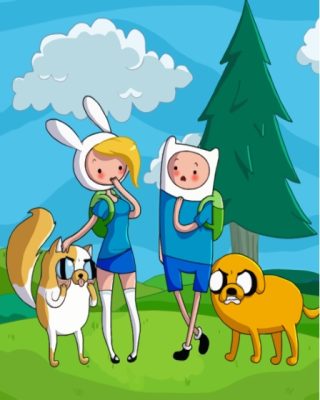 Fionna And Cake With Finn And Jake Paint By Numbers