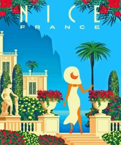 Girl In Nice France Poster Paint By Numbers