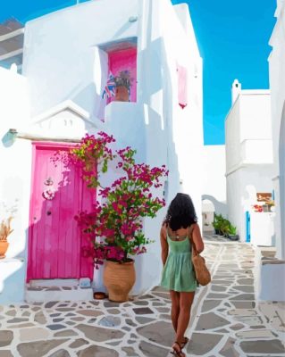 Girl In Paros Paint By Numbers