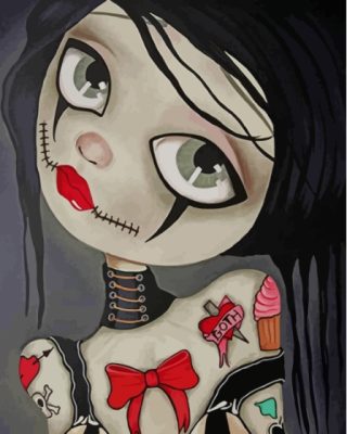 Gothic Doll Paint By Numbers