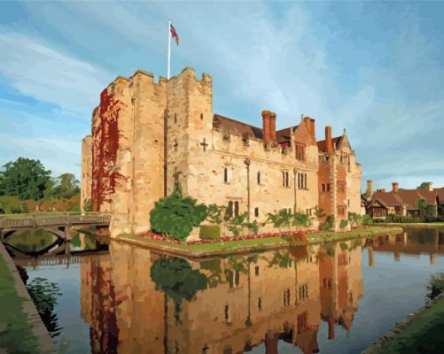 Hever Castle Reflection Paint By Numbers