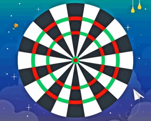 Illustration Dart Board Paint By Numbers