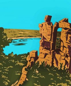 Illustration Devils State Park Paint By Numbers