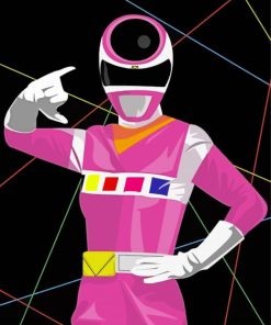 Illustration Pink Power Rangers Paint By Numbers