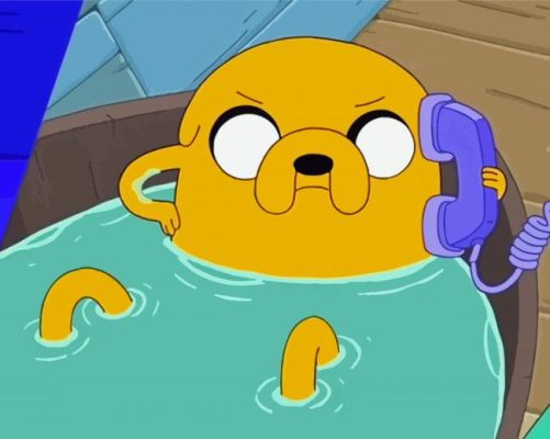 Jake The Dog Bathing Paint By Numbers