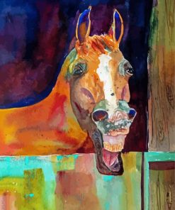 Laughing Horse Brown Paint By Numbers