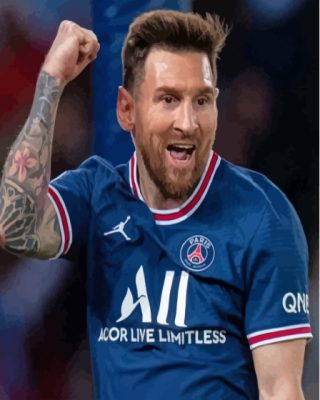 Lionel Messi PSG Paint By Numbers