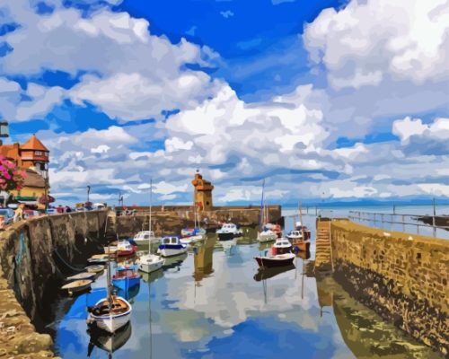 Lynmouth Harbour Paint By Numbers