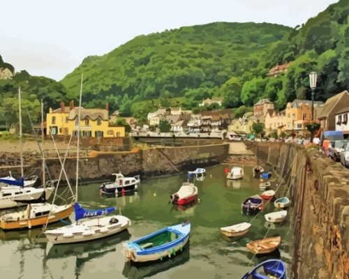 Lynmouth Village Paint By Numbers