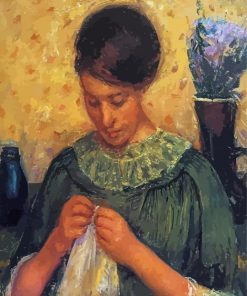 Mary Cassatt Woman Sewing Paint By Numbers