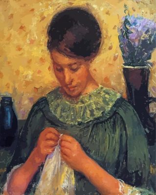 Mary Cassatt Woman Sewing Paint By Numbers