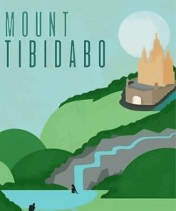 Mount Tibidabo Poster Paint By Numbers