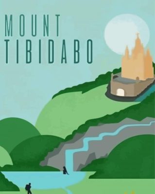 Mount Tibidabo Poster Paint By Numbers