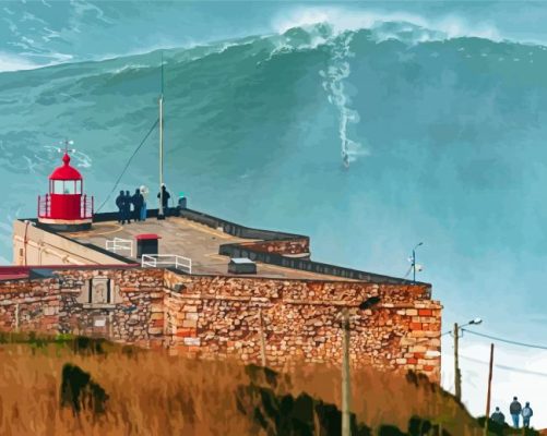 Nazare Portugal Big Wave Paint By Numbers