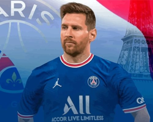 PSG Player Messi Paint By Numbers