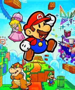 Paper Mario Game Paint By Numbers
