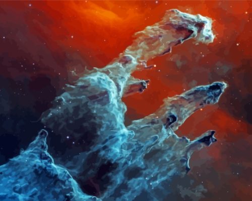 Pillars Of Creation Landscape Paint By Numbers