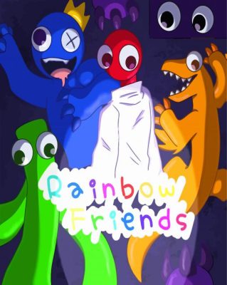 Rainbow Friends Cartoon Paint By Numbers