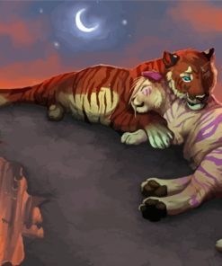 Romantic Tigers In Love Paint By Numbers