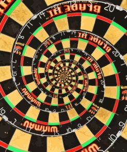 Spiral Dart Board Paint By Numbers