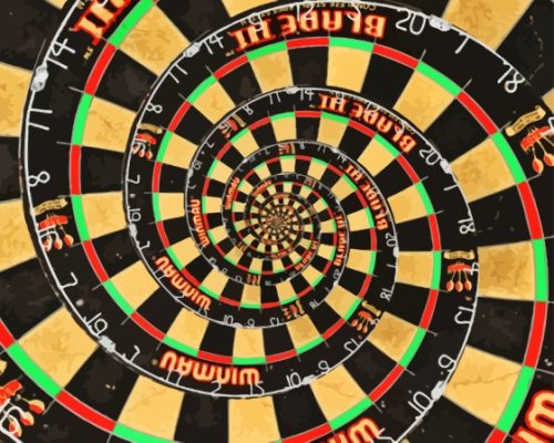 Spiral Dart Board Paint By Numbers