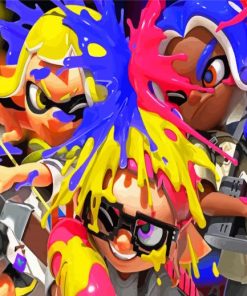 Splatoon 3 Shooter Video Game Paint By Numbers