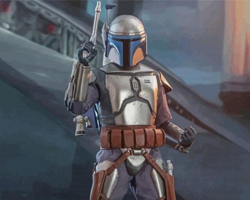 Star Wars Jango Fett Paint By Numbers