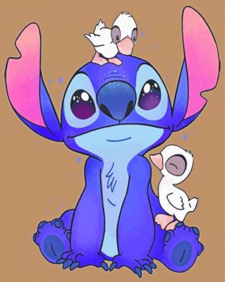 Stitch And Ducks Art Paint By Numbers