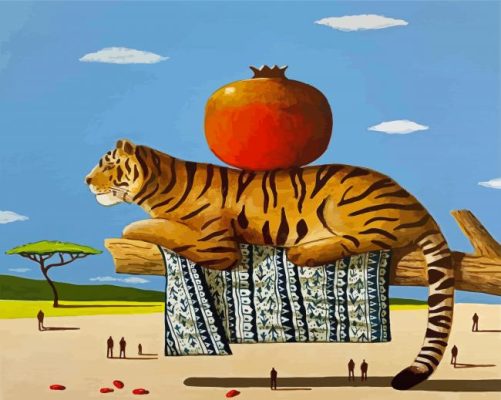 Surrealistic Animal Tiger Paint By Numbers